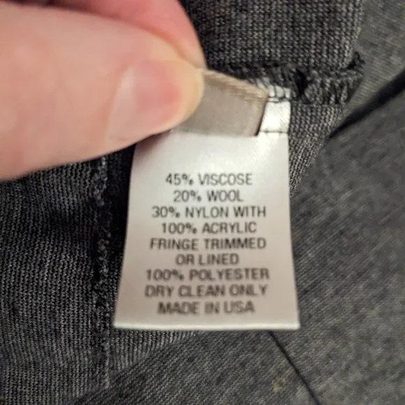 Lela Rose Stripe Fringe Wool Shift Dress XS - Picture 9 of 11